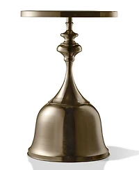 Furniture of America Knoll 16" Metal Round End Table with Pedestal Base