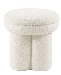 Furniture of America Ronan 18" Mushroom Upholstered Ottoman