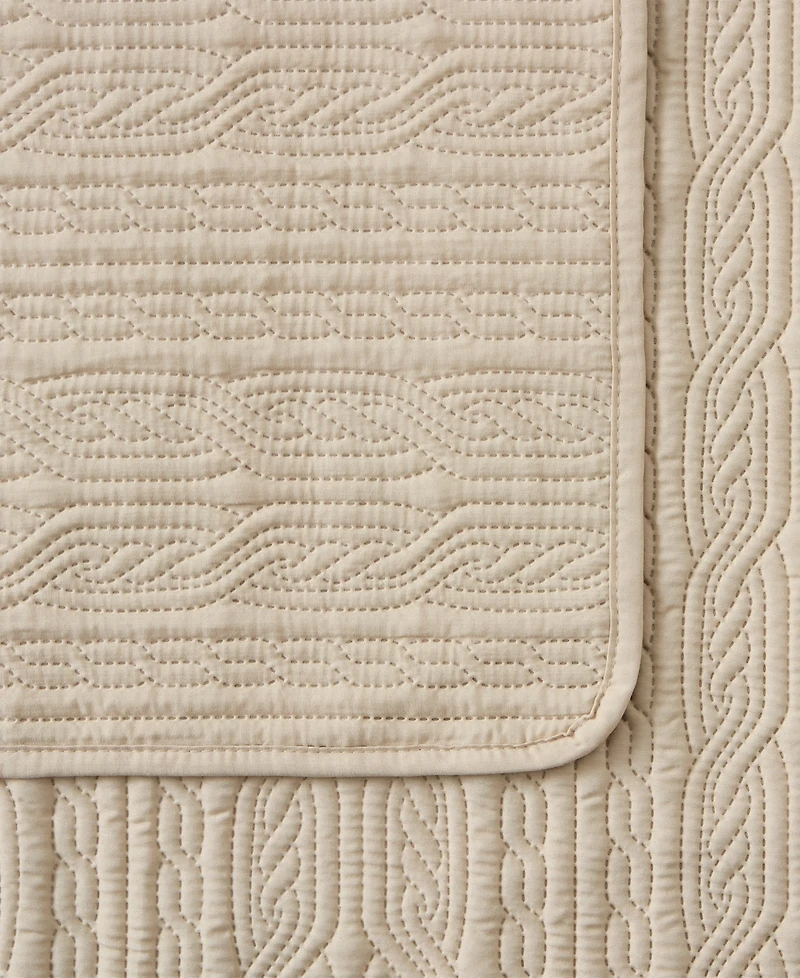 Seventh Studio Cable Knit 3-Pc. Quilt Set
