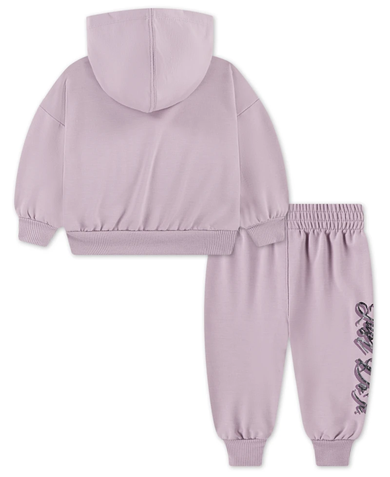 Nike Baby Girls Swoosh On Pointe 2-Piece Hoodie and Joggers Set