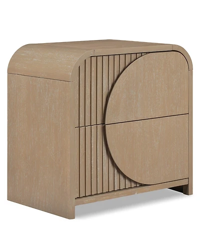 Furniture of America Adrienne 26.5" Solid Wood 2-Drawer Nightstand with Usb Ports