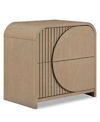 Furniture of America Adrienne 26.5" Solid Wood 2-Drawer Nightstand with Usb Ports