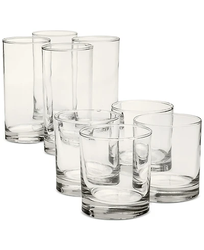 Arch Studio Double Old-Fashioned and Highball Glasses, Set of 8, Macy's Exclusive
