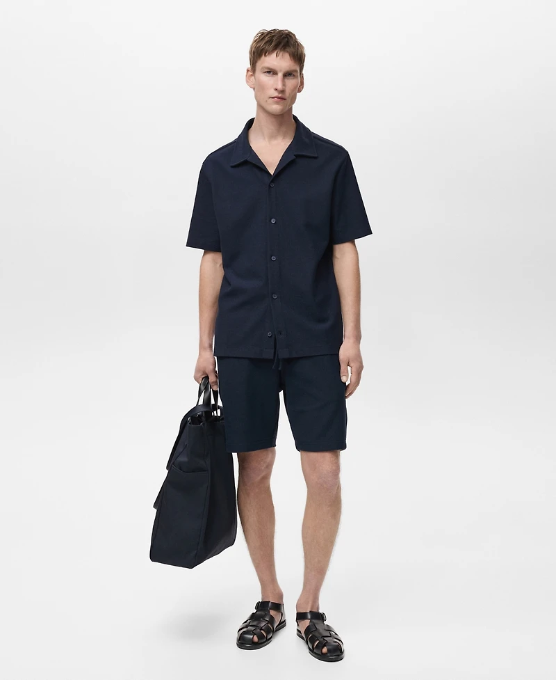 Mango Men's Structured 7.95" Knitted Shorts