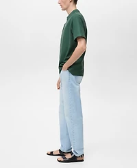 Mango Men's Regular-Fit Textured T-Shirt