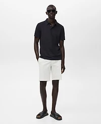 Mango Men's Slim-Fit Cotton-Pique Polo Shirt