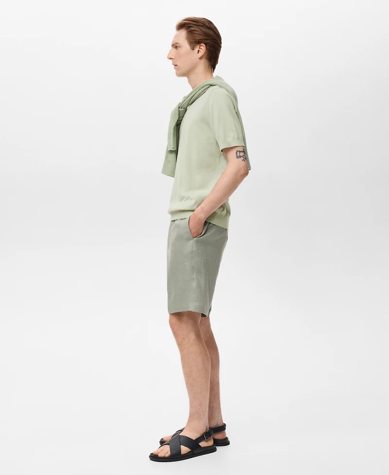 Mango Men's Cotton Fine-Knit T-Shirt