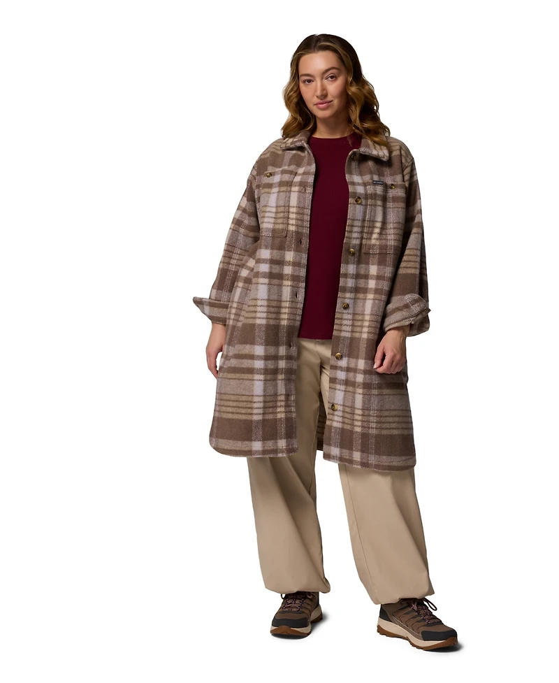 Columbia Plus Size Wildest Venture Long Fleece Coat