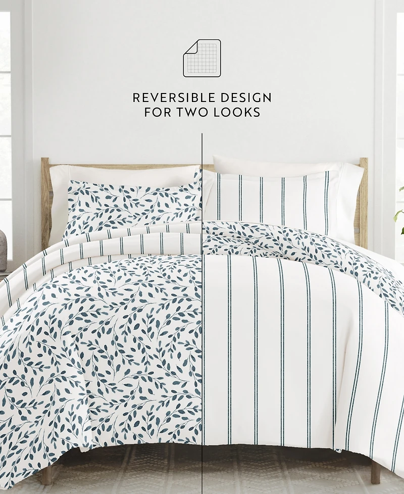 ienjoy Home Timeless Pattern Reversible 3-Pc. Duvet Cover Set