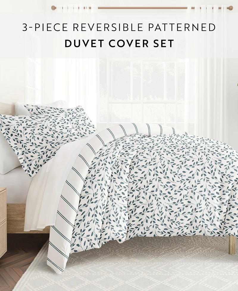 ienjoy Home Timeless Pattern Reversible 3-Pc. Duvet Cover Set