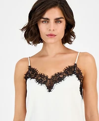 Boss Orange Women's Lace-Trim Hammered Satin Tank