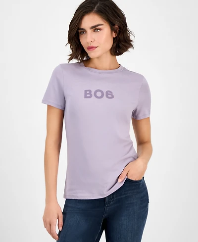 Boss Orange Women's Logo-Print Crewneck T-Shirt