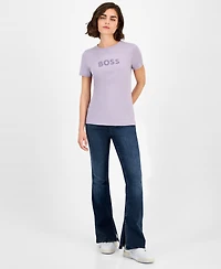Boss Orange Women's Logo-Print Crewneck T-Shirt