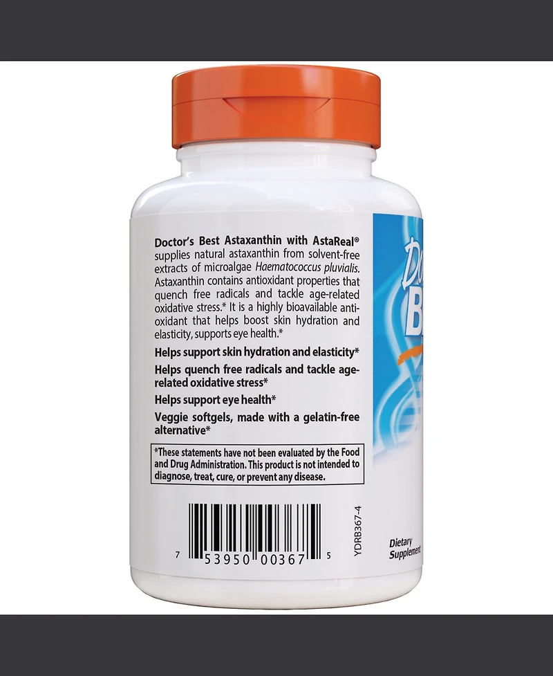 Doctor's Best Astaxanthin with AstaReal 6 mg - 90 Veggie Softgels