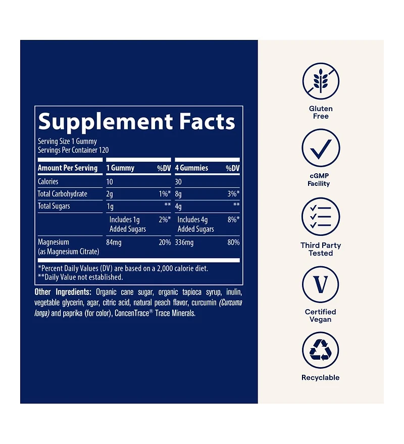 Trace Minerals Magnesium 84mg - Chewable Magnesium Supplement for Bone & Heart Health Support