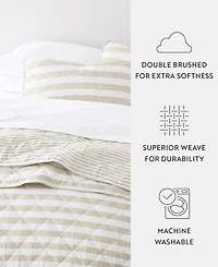 ienjoy Home Classic Stripe Reversible 3-Pc. Quilt Set, Full/Queen