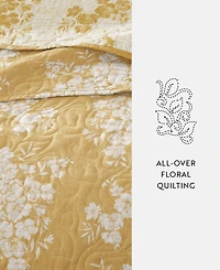 ienjoy Home Distressed Bouquet Reversible 3-Pc. Quilt Set, King/California King