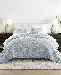 ienjoy Home Textured Floral Reversible 3-Pc. Quilt Set
