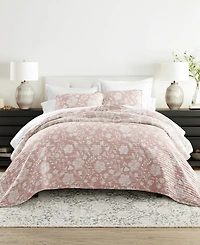 ienjoy Home Textured Floral Reversible 3-Pc. Quilt Set, Full/Queen
