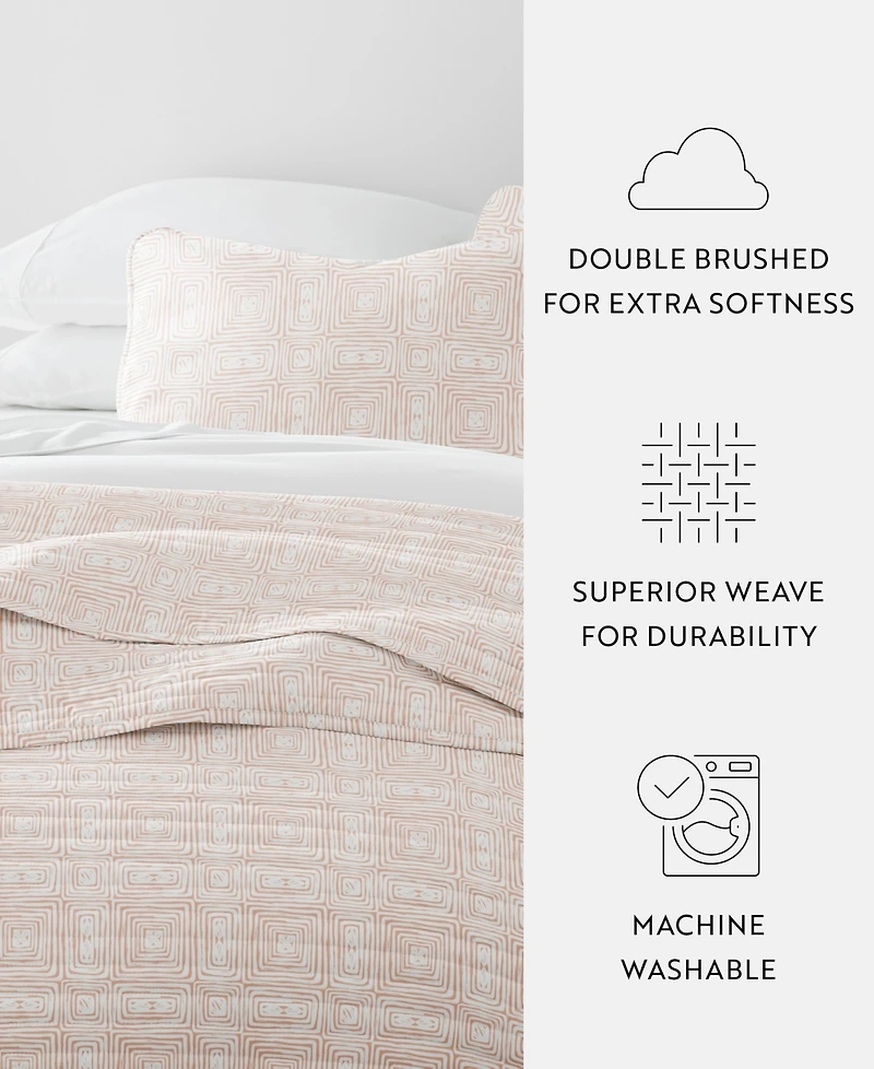 ienjoy Home Geometric Maze Reversible 3-Pc. Quilt Set, King/California King