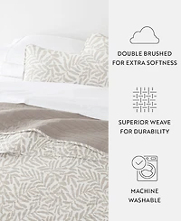 ienjoy Home Tossed Ferns Reversible 3-Pc. Quilt Set, King/California King