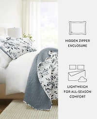ienjoy Home Rose Garden Reversible 3-Pc. Quilt Set, Full/Queen