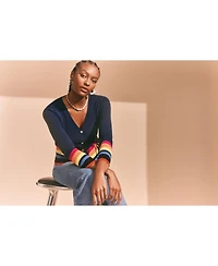 Isaac Mizrahi Women's Striped Cardigan