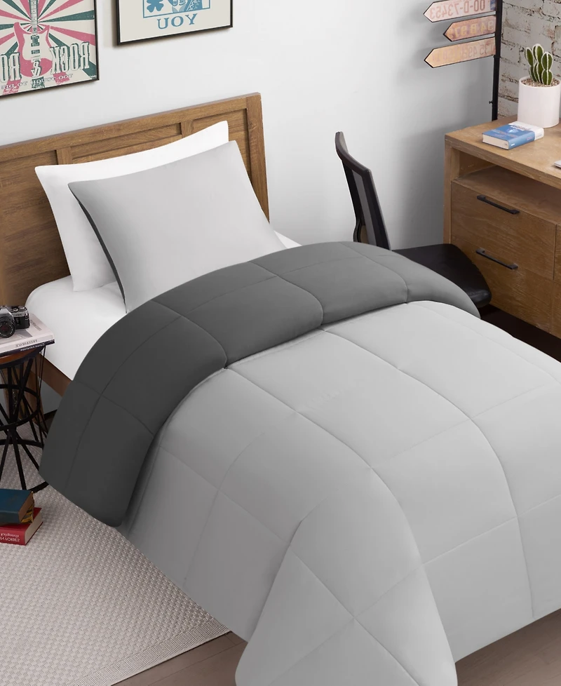 Lucky Brand Box Stitch Reversible 3-Pc. Comforter Set