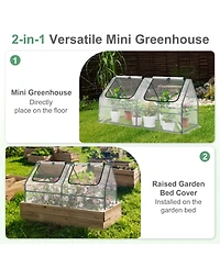 Aoodor Mini Greenhouse Water Resistant Uv Protected 2 Zipper Doors.