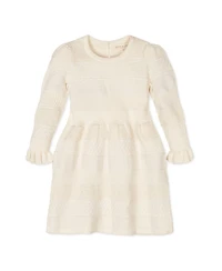 Hope & Henry Big Girls Organic Long Sleeve Ruffle Cuff Sweater Dress