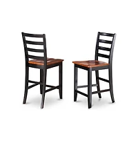 East West Furniture 3 Pc counter height pub set-pub Table and 2 Kitchen Dining Chairs