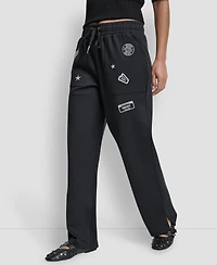 Dkny Women's Pins & Patches Scuba Jogger Pants