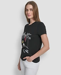 Dkny Women's Conversational Short Sleeve T-Shirt