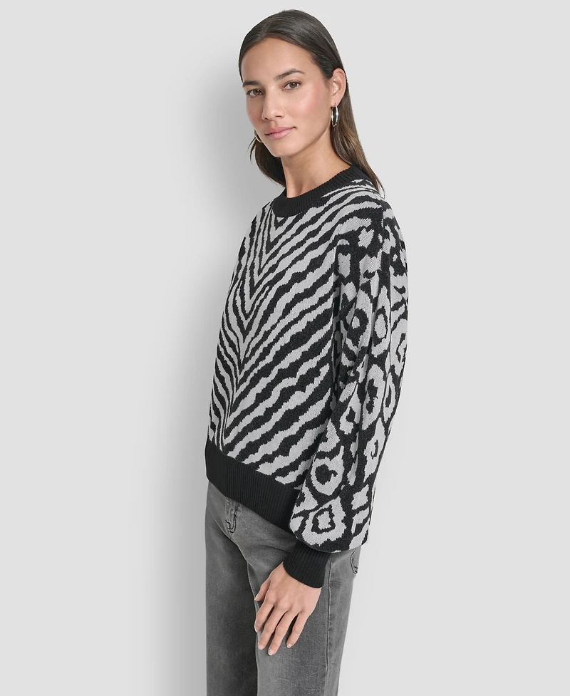 Dkny Women's Long Sleeve Crew Neck Sweater