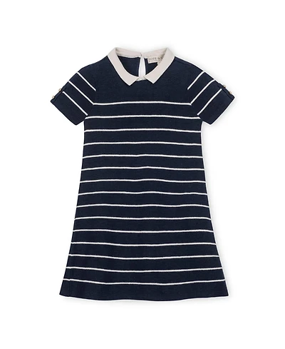 Hope & Henry Big Girls Organic Short Sleeve Milano Sweater Dress with Collar