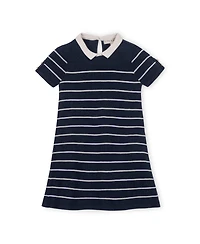 Hope & Henry Big Girls Organic Short Sleeve Milano Sweater Dress with Collar