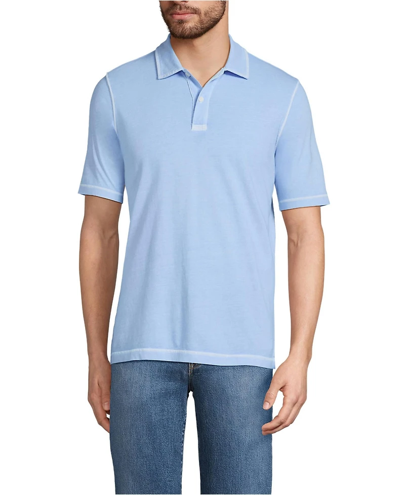 Lands' End Men's Tall Short Sleeve Sun Faded Super T Polo