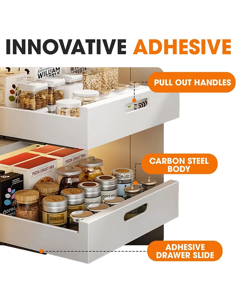 Cheer Collection Cabinet Drawer Slide Out