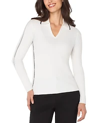 Liverpool Los Angeles Women's Long Sleeve V-Neck Sweater
