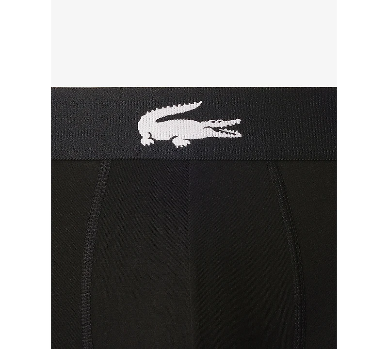 Lacoste Men's 3-Pack Regular-Fit Big Croc Logo Trunk Underwear
