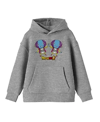 Dragon Ball Super Zeno Long Sleeve Athletic Heather Youth Hooded Sweatshirt-Large