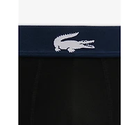Lacoste Men's 3-Pack Regular Fit Big Croc Logo Boxer Briefs