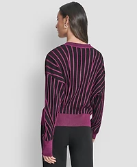 Dkny Women's Long Sleeve V-Neck Sweater