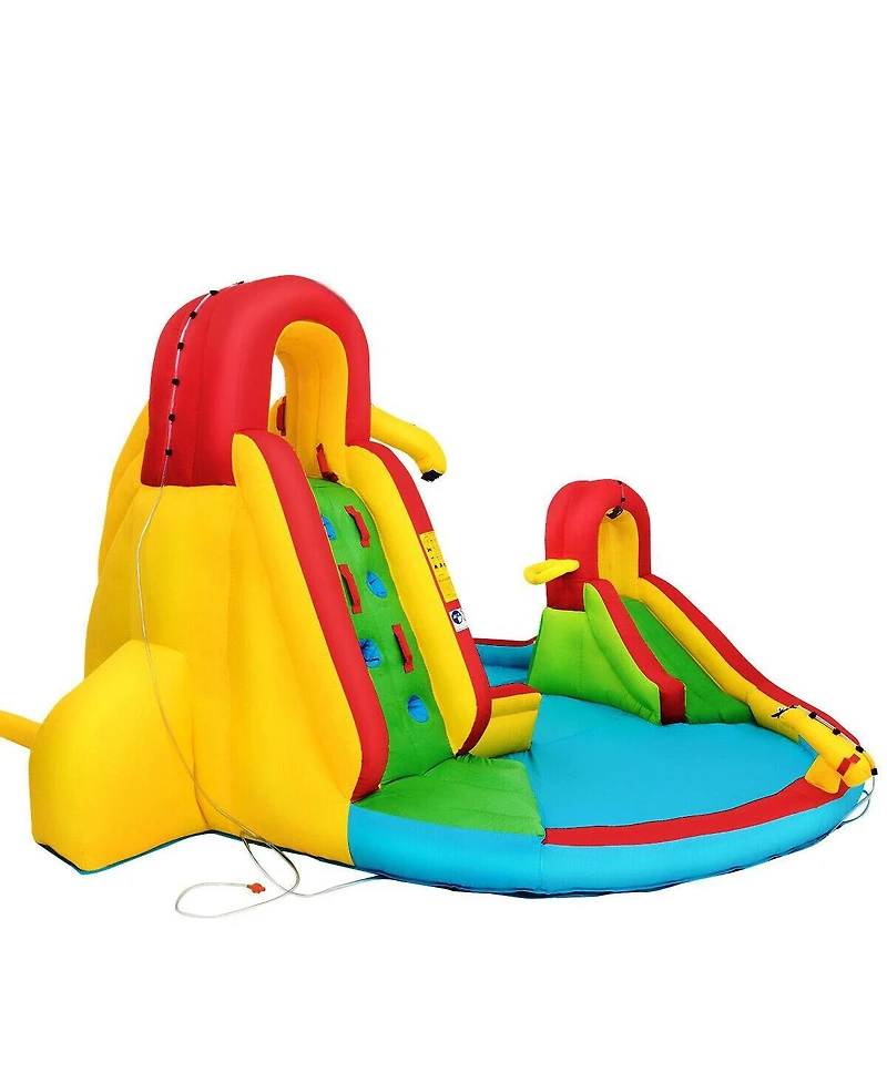 Akiudex Inflatable Water Park with Dual Slides and Splash Pool