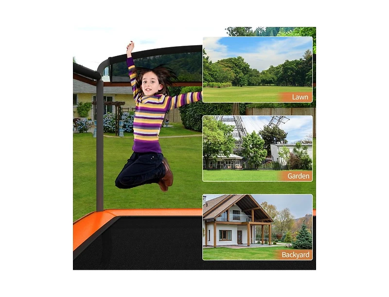 Akiudex Kids 2 in 1 Trampoline with Enclosure and Swing for Indoor and Outdoor Play