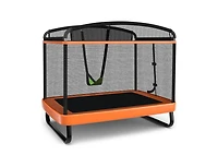 Akiudex Kids 2 in 1 Trampoline with Enclosure and Swing for Indoor and Outdoor Play