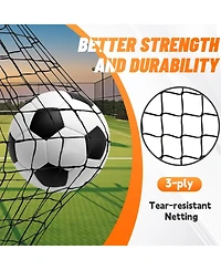 Bearwill Kids Soccer Goal Set of 2, 4x3FT Pop Up Backyard Goals with Training Kit - Includes Ball, Cones
