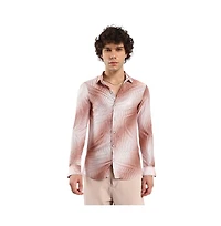 Campus Sutra Men's Ombre-Pleated Shirt
