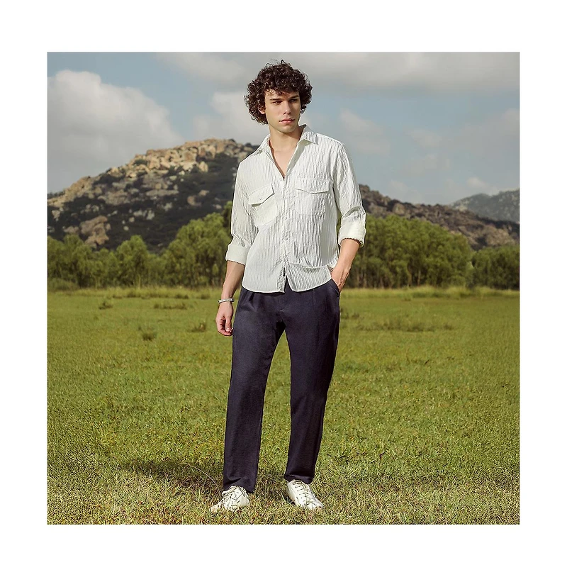 Campus Sutra Crimp-Tactile Utility Shirt