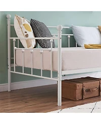 Slickblue Metal Daybed Frame with Farmhouse Design, Ideal for Cozy Living Spaces